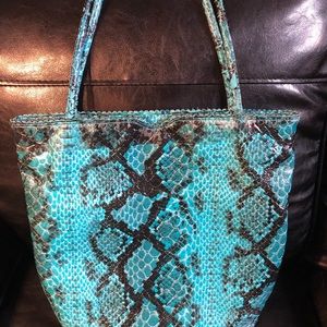 Carlos Falchi python skin Hobo bag